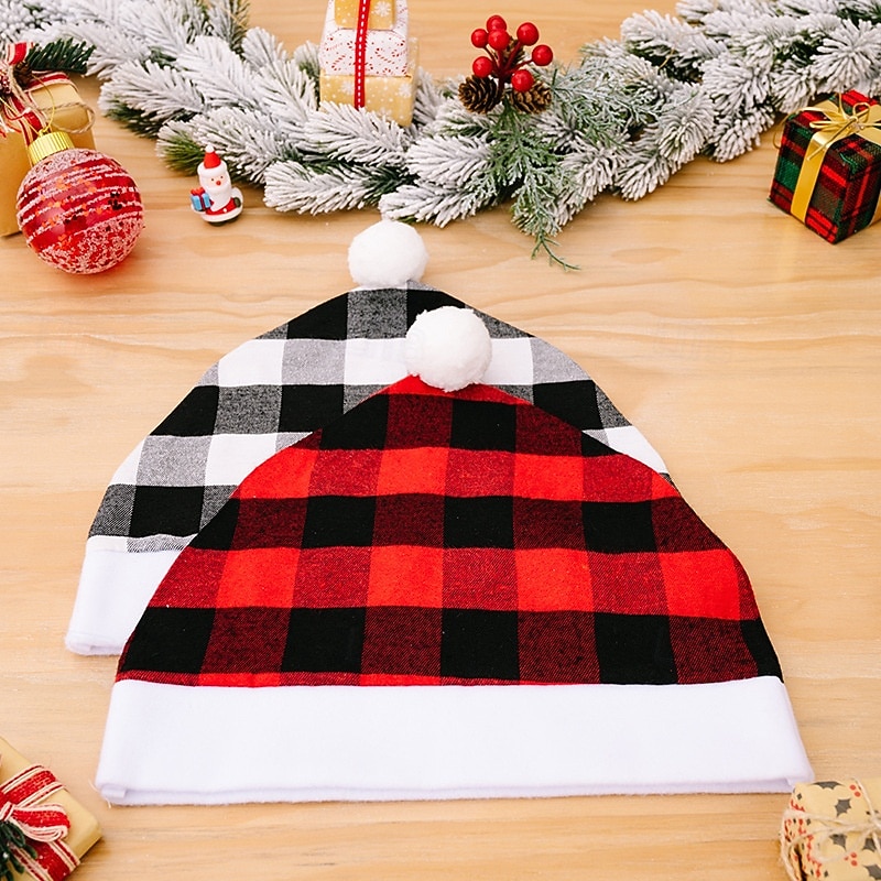 2Pcs Christmas Car Seat Covers Set, Thickened Red and Black Plaid Automotive Seat Back Covers with Headrest and Cushion Covers, Holiday Vehicle Interior Decor4