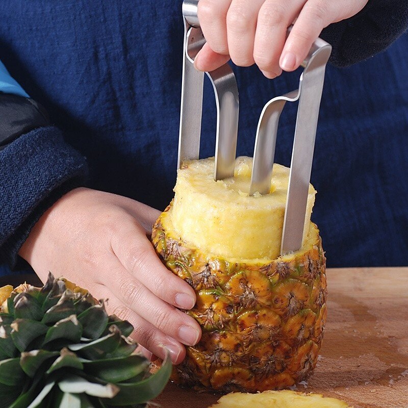 Stainless Steel Pineapple Cutter Corer & Peeler Easy Coring Corer Home Kitchen Knife Slicer Fruit Tool Food-Safe Kitchen Tool for Perfect Pineapple Rings2