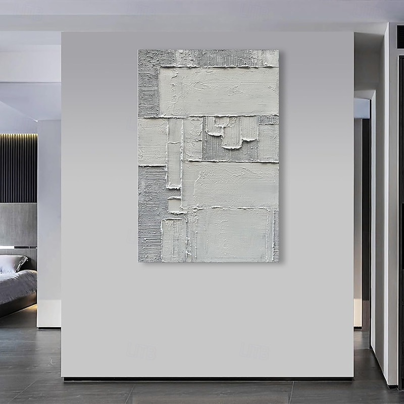 Handmade Oil Paintings Canvas Wall Art Decoration Modern Simple Abstract Grey Texture for Home Decor Rolled Frameless Unstretched Painting4