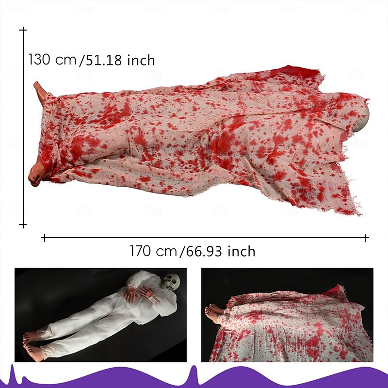 Dead Body Props Sound Activated Realistic Large Haunted House Prop 1 Dead Body Decoration4