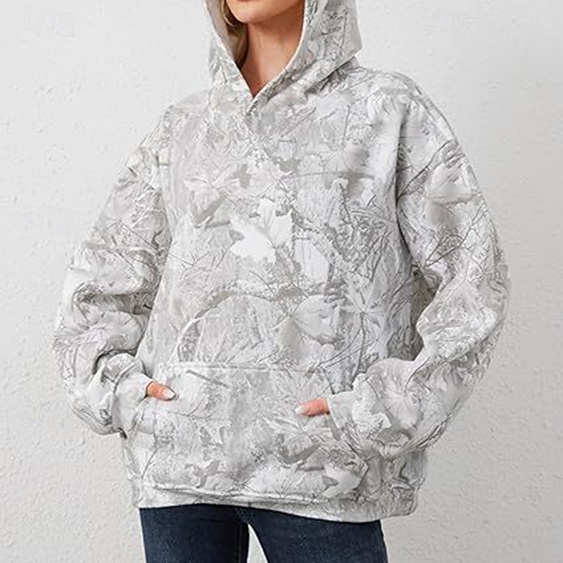 Women's Casual Sweatshirt Pullover Hoodie Hooded Long Sleeve Top Athleisure Graphic Fashion Casual Cycling Running Sportswear Activewear White Gray2