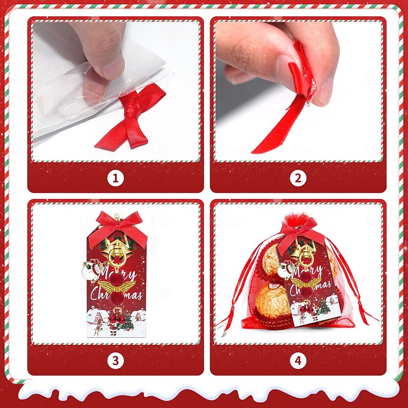 120pcs Christmas Star Guardian Angel Pendant Gift Set Christmas Tree Ornaments - Suitable for Birthday Party Favors, Christmas, Halloween, Wedding, Shower Party, Thanksgiving, New Year Party Gift4