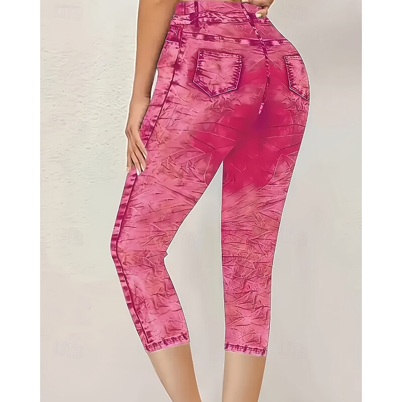 Women's Slacks Leggings Cozy Leggings Streetwear Casual Calf-Length Natural Plain Pocket Comfortable Street Holiday Daily Wear Grey Fuchsia Light Blue Fall Regular Fit4