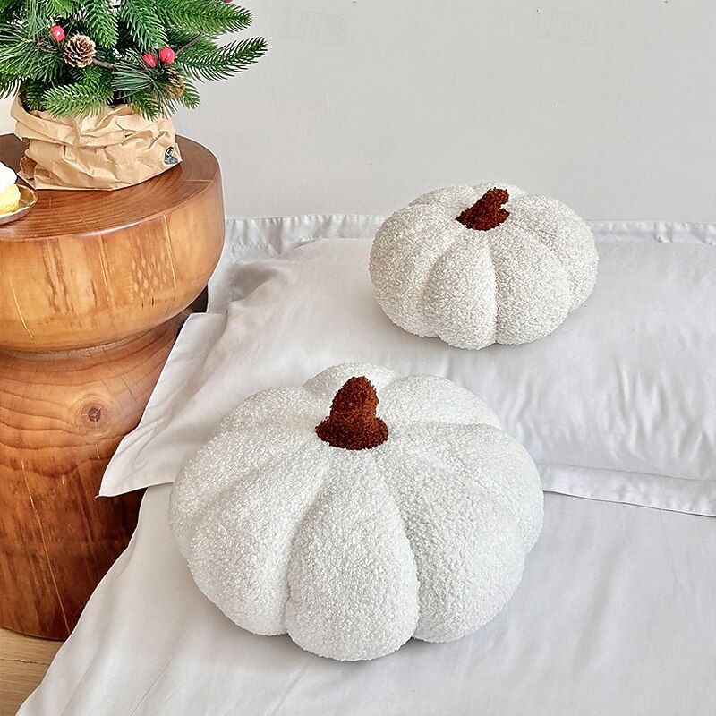 Halloween Or Thanksgiving 3D Pumpkin Throw Pillow Hugging, Plush Stuffed Pumpkin Shaped Pillow for Party Home Decor Pumpkin Pillow Ball Pillows Cushion3