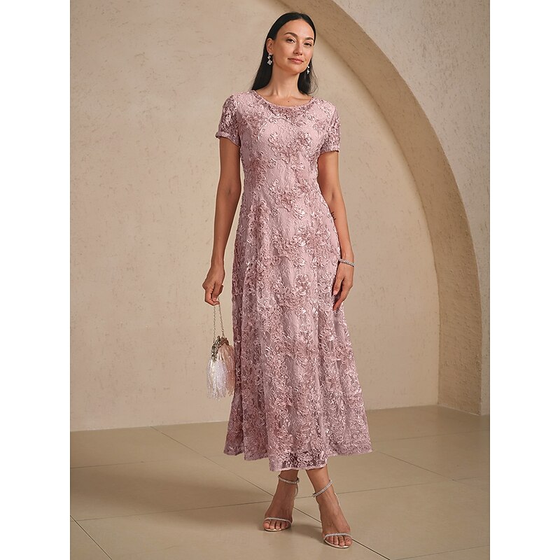 Women's Maxi Dress Sheath Dress Elegant Party Cocktail Regular Fit Solid Color Short Sleeve Crew Neck Blush Pink Summer Spring