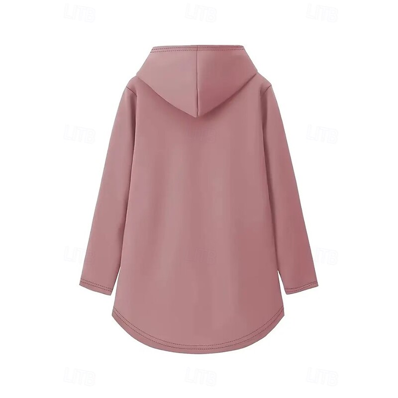 Women's Pullover Hoodie Sweatshirt Heart Graphic Warm Casual Fuzzy Long Sleeve Hooded Long Tops Casual Sports Print Pink Fall Winter2