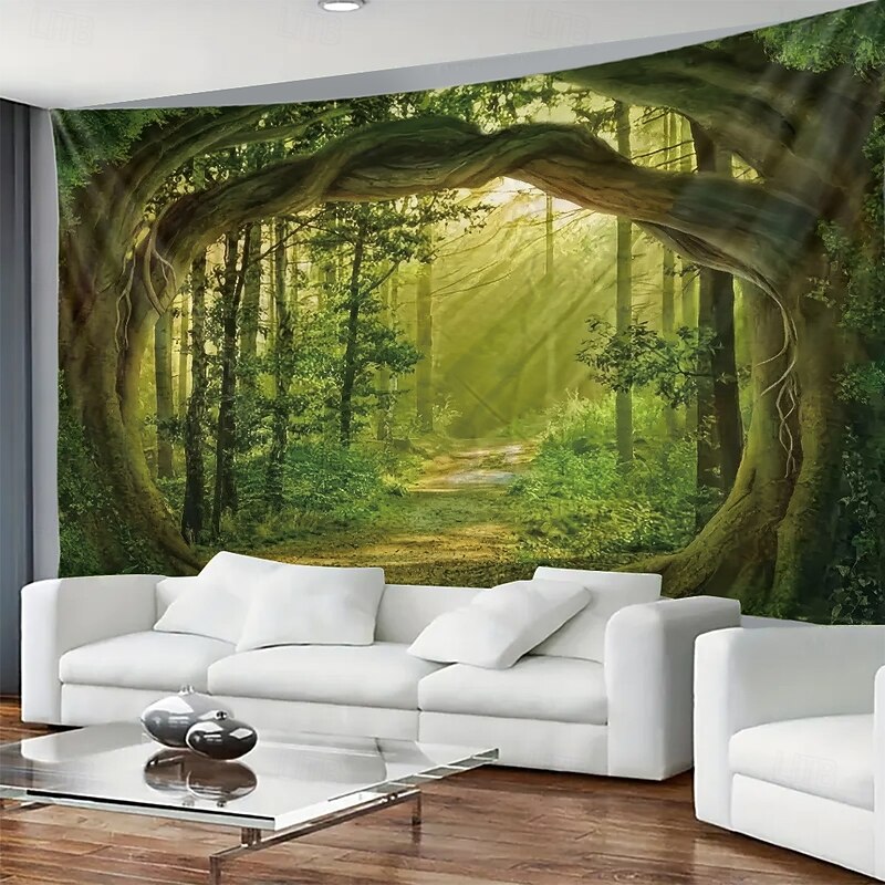 Tapestry Banners Wall Hangings Forest 3D Bedroom Living Room Dorm Home Decor3