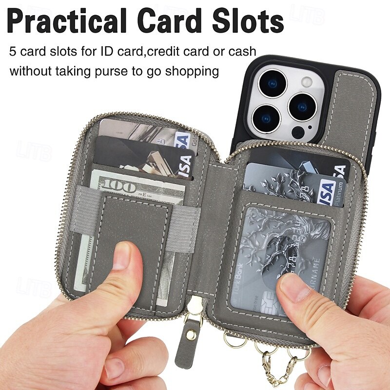 Phone Case For iPhone 17 Pro Max 17 Air 16 15 14 Pro Max Plus 16e 13 Pro Max Back Cover Magnetic with Lanyard Card Slot Retro TPU PU Leather3