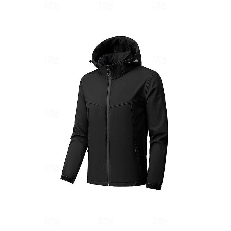 Men's Jacket Casual Jacket Outdoor Vacation Warm Zipper Pocket Fall Winter Plain Fashion Streetwear Standing Collar Regular Black Light Green Red Dark Blue Grey Jacket2