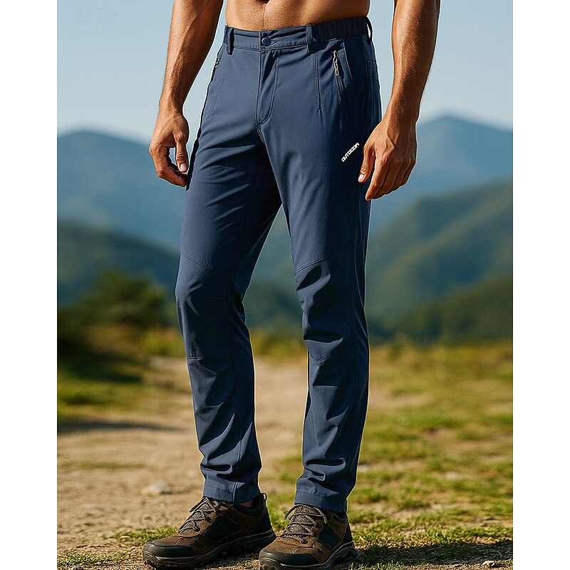 Men's Hiking Pants Trousers Hiking Rain Pants Waterproof pants Outdoor Regular Fit Waterproof Windproof Bottoms Pocket Black Army Green Camping / Hiking Running S M L XL XXL