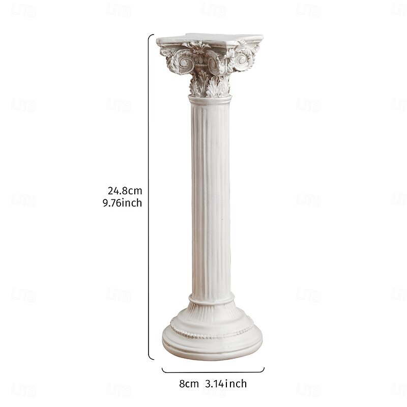 Vintage Roman Column Candle Holder, Classic Tabletop Centerpiece for Wedding, Anniversary, Romantic Candle Decor, Photography Prop & Home Decoration2