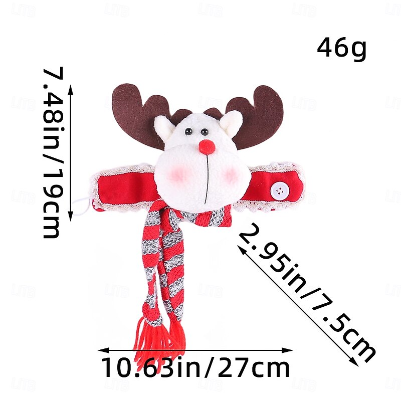 Christmas Curtain Tieback Elastic Band with Buckle Holiday Decoration Home Fabric Curtain Holdback Festive Christmas Window Dressing Accessory for Living Room Bedroom4