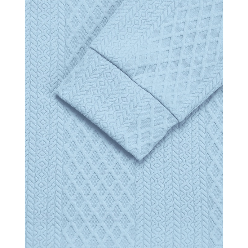 Men's Golf Shirt Golf Polos Shirts Work Casual Lapel Long Sleeve Basic Modern Plain Jacquard 2 Piece Spring Fall Regular Fit Black Khaki Light Blue Gray Golf Shirt3