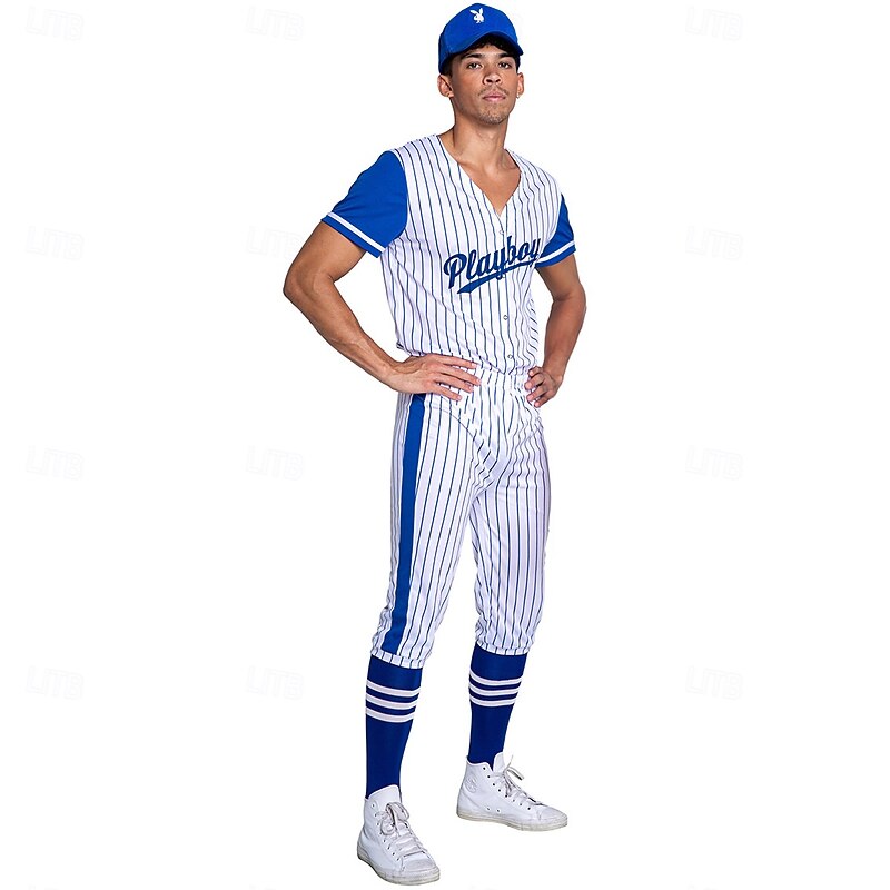 Striped Sports Baseball Uniform Party Outfit COS Sexy Cheerleading Uniform Cheerleading Uniform Halloween Costume4