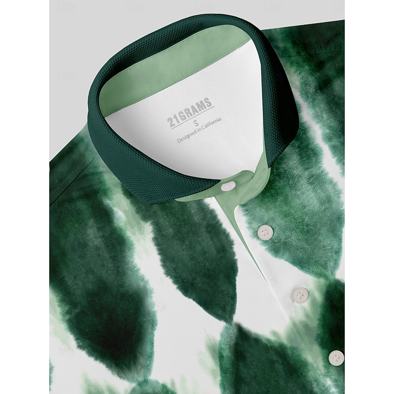 Men's Golf Polo Shirt Green Short Sleeve Top Golf Attire Clothes Outfits Wear Apparel2