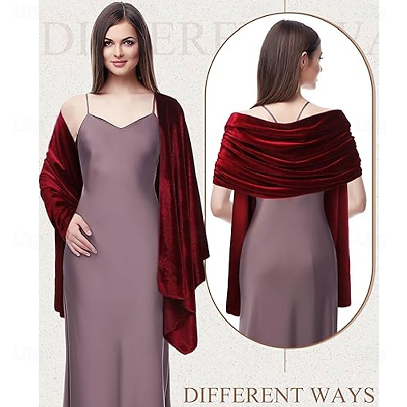 Women Velvet Scarfs Shawls and Wraps for Evening Dresses Wedding Shawl Wraps Bridal Scarve4