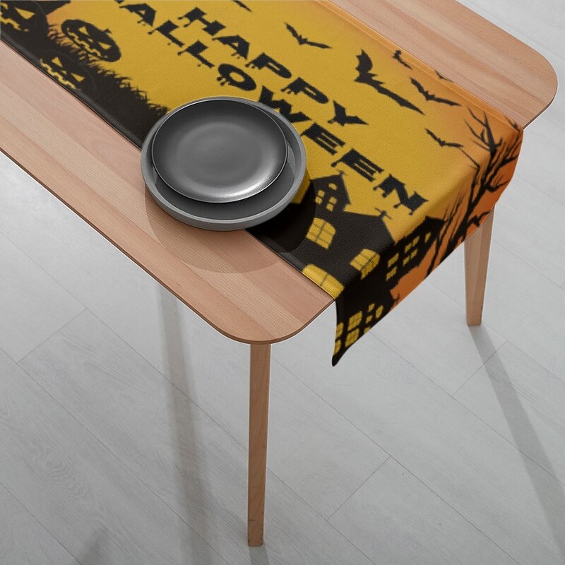 Halloween Table Runner - Digital Printed Rectangular Tablecloth 33x180cm for Restaurant & Party Decor3
