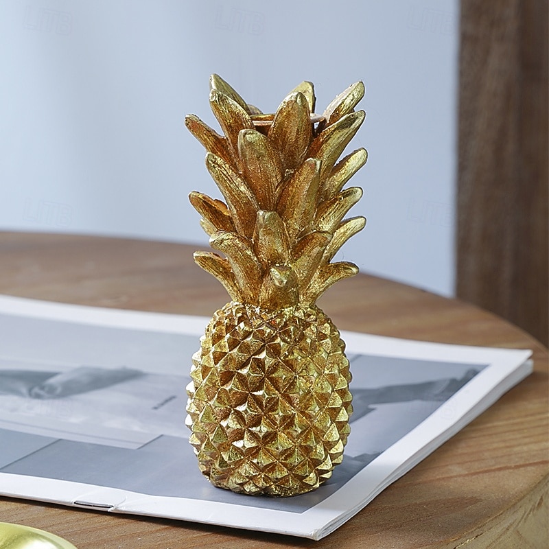 Vintage Gold Pineapple Candle Holder, Resin Tabletop Candelabra for Home, Hotel, Wedding & Event Table Decorations4