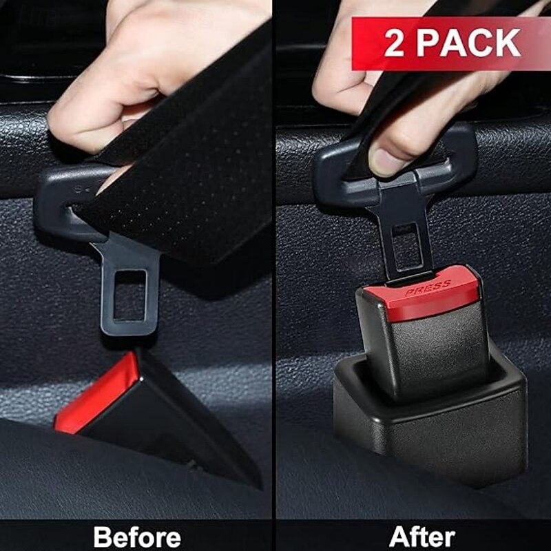 2PCS Seat Belt Buckle Booster Set, Makes Receptacle Stand Upright for Easy Access, Universal Vehicle Seatbelt Buckle for Kids4