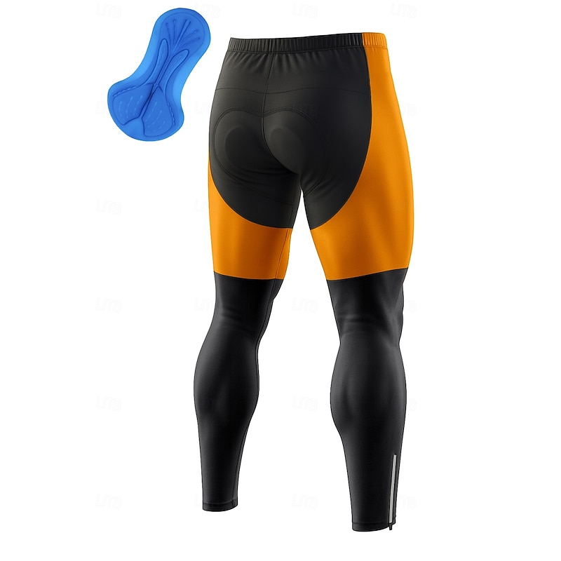 Men's Graphic Bike Pants Bike Bottoms Slim Fit Sports UV Resistant 3D Pad Quick Dry Reflective Strips White Yellow Clothing Apparel Bike Wear2