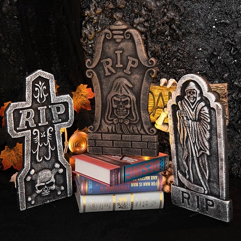 Halloween New Props Foam Tombstone Escape Room Murder Mystery Haunted House Outdoor Scenery Decoration Ornaments