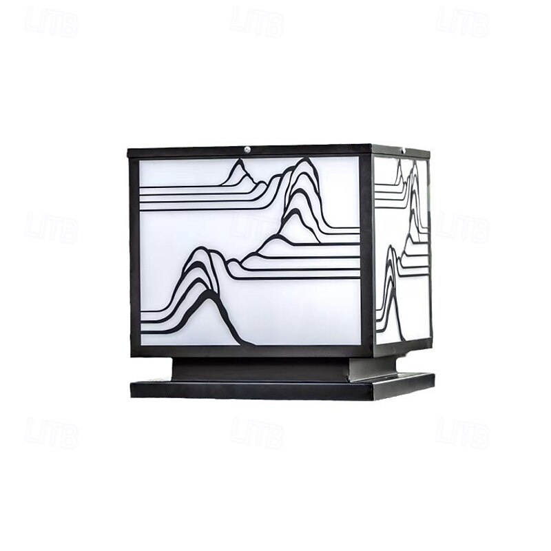 LED Outdoor Solor Post Lights 30cm Nordic Style Outdoor Column Lights Fence Post Cap Lights Waterproof IP54 for Deck Suitable for Door Stone Pillars Garden lamp Post2