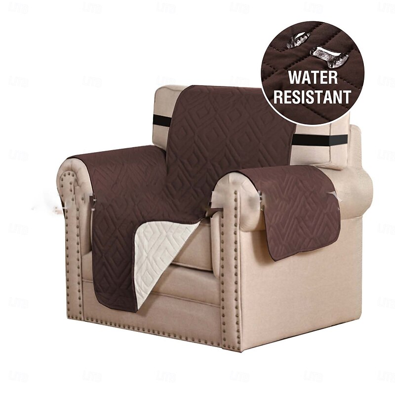 1 Seater Recliner Sofa Cushion Cover, Breathable Waterproof Pet-Friendly Sofa Cover, Simple Solid Color Universal Couch Protector Mat