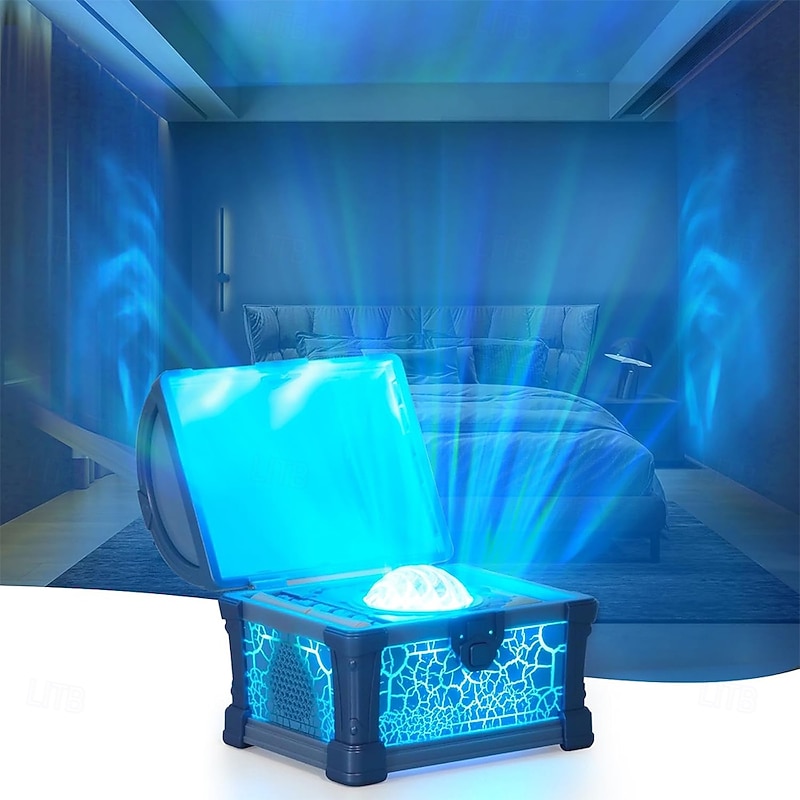 Northern Lights Projector 7 Colors Treasure Chest Night Light Aurora Lights Projector with 8 Effects & Remote Dimmable Galaxy Light Ambient Lighting for Bedroom Gifts for Kids Teen Women2
