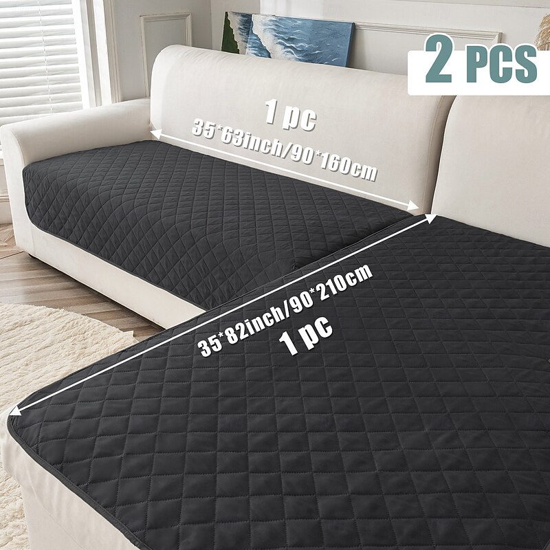 Waterproof Non-Slip Checkered Sofa Cover, Pet-Friendly Couch Protector, Anti-Scratch Furniture Slipcover for All Seasons3