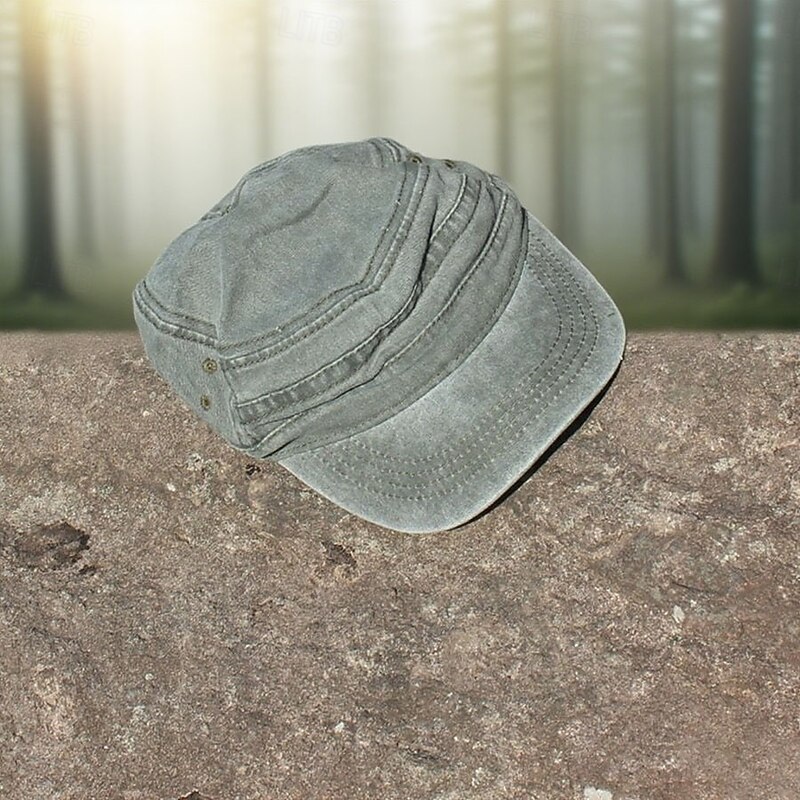 Men's Baseball Cap Light Green Cotton Modern Contemporary Military Outdoor Sports & Outdoor Cycling / Bike Army Solid / Plain Color Outdoor Casual / Daily Convenient3