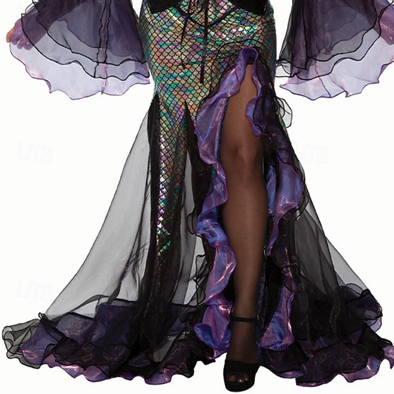 Devil Mermaid Halloween Cosplay Costume Party Costume Masquerade Outfits Cosplay Adults' Women's Masquerade Performance Party Halloween Easy Halloween Costumes Dress Up2