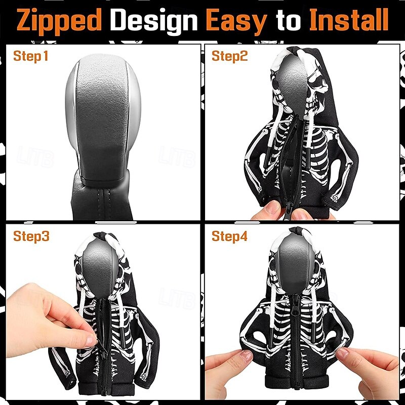Halloween Humorous Car Gear Shift Hoodie Decoration a Mini Universal Cover for Shift Levers Perfect for Enhancing Car Interiors And Making a Great Gift3