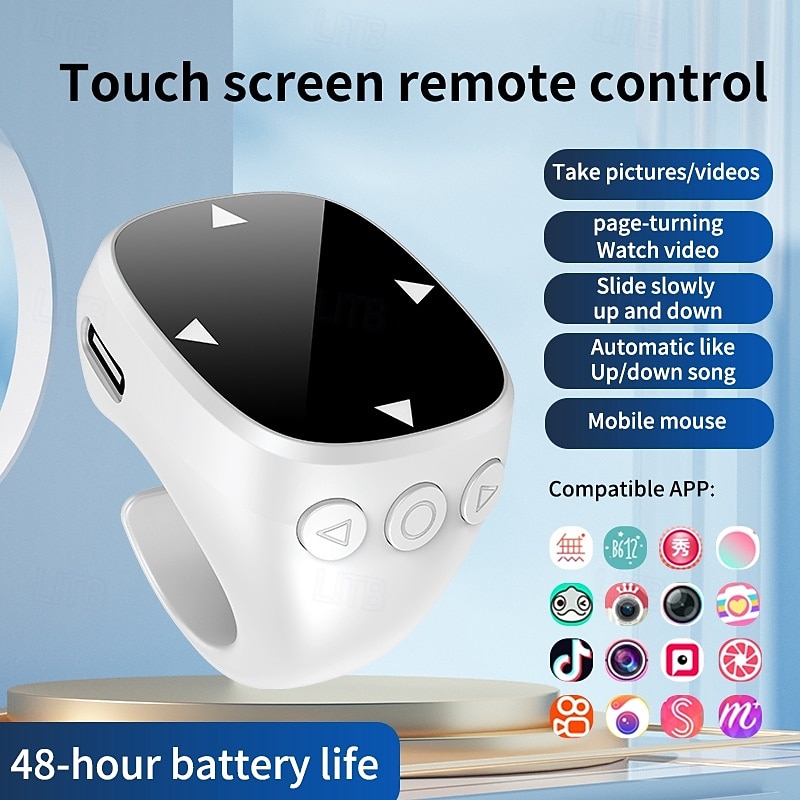 Fingertip Bluetooth Remote Control Video Scrolling Ring and Camera Shutter Remote4