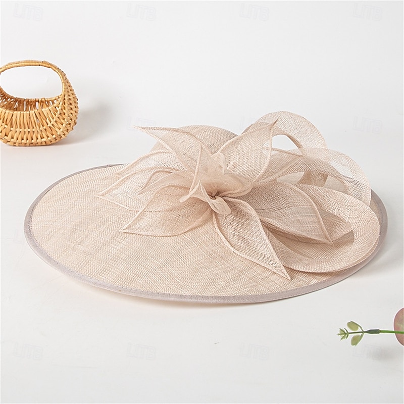 Hats Sinamay Sun Hat Wedding Holiday Tea Party Horse Race Cocktail Elegant Vintage Sun Protection With Cap Floral Headpiece Headwear4