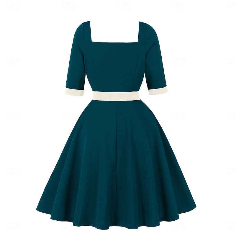 Elegant Vintage 1950s Dress Fit and Flare Fancy Dress Women's Christmas Carnival Valentine's Day Party Casual Adults Spring & Summer4