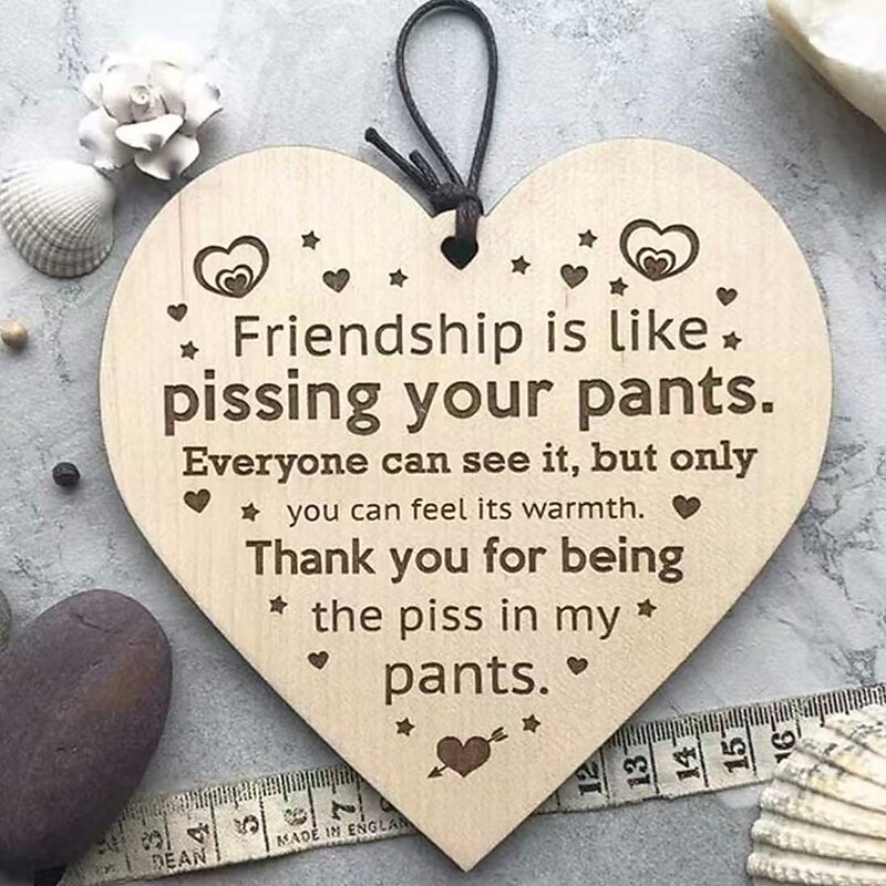 3pcs Christmas Friendship Wood Ornaments Pendant Xmas Tree Decor Friendship Wooden Pendant Hanging Decorations for Christmas Tree Home Car2