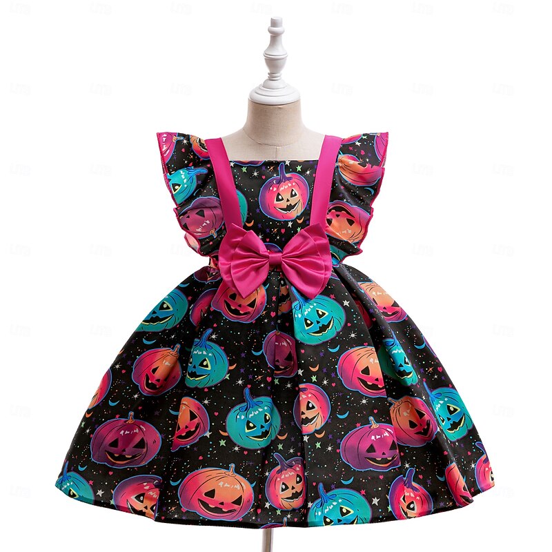 Kids Girls' Party Dress Fruit Sleeveless Special Occasion Halloween Party Princess Polyester Summer Spring 3-10 Years Rose Red