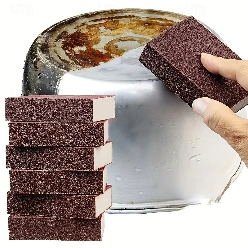 5 pcs Magic Sanding Sponge Erasers Set, Heavy-Duty Non-Electric Scrubbers, Removes Stains, Rust, and Limescale, Ideal for Kitchen, Bathroom, Toilet, Floors, and Outdoor Cleaning
