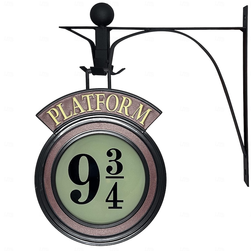 Harries Potter Hanging 9 3/4 Night Light Vintage 9 3/4 Sign Wall Lamp, Home Room Decor