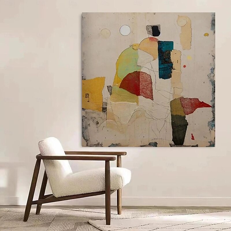 Abstract Art Original Wall Art Boho Wall Fashion painting Decor Rainbow Oil Painting Original Painting Neon Wall Art4