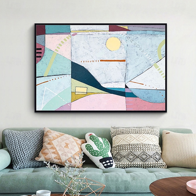 Mintura Handmade Texture Abstract Colorful Oil Paintings On Canvas Wall Art Decoration Modern Picture For Home Decor Rolled Frameless Unstretched Painting4