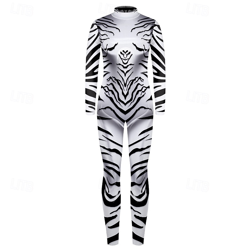 Family Jumpsuit Halloween pattern Street Print Black White Red Long Sleeve Matching Outfits3