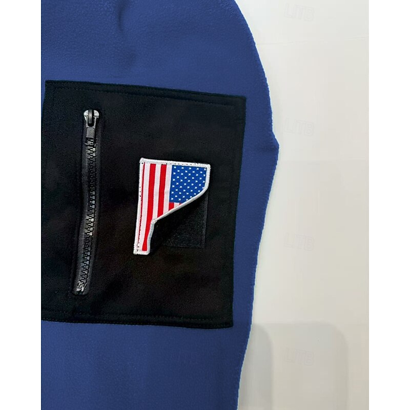 Men's Sweatshirt Fleece Sweatshirt Quarter Zip Sweatshirt Wine Army Green Blue Brown Dark Gray Half Zip Color Block Patchwork Sports & Outdoor Daily Holiday Polyester Streetwear Basic Casual Fall4