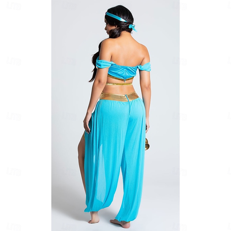 Aladdin and the Magic Lamp Princess Jasmine Theme Party Costume Dance Costumes Cosplay Movie Cosplay for Women's Adults Halloween Carnival Performance Party Masquerade2