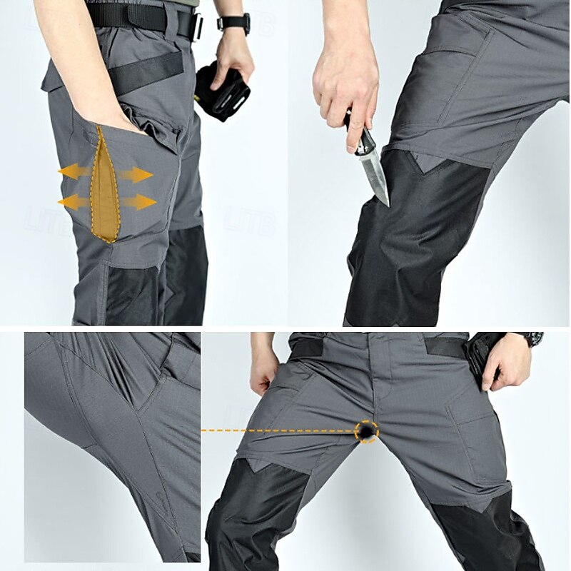 Men's Cargo Pants Tactical Pants Trousers Hiking Pants Buttons Multi Pocket Camouflage Wearable Outdoor Daily Camping & Hiking Fashion Classic Green Camouflage Green4