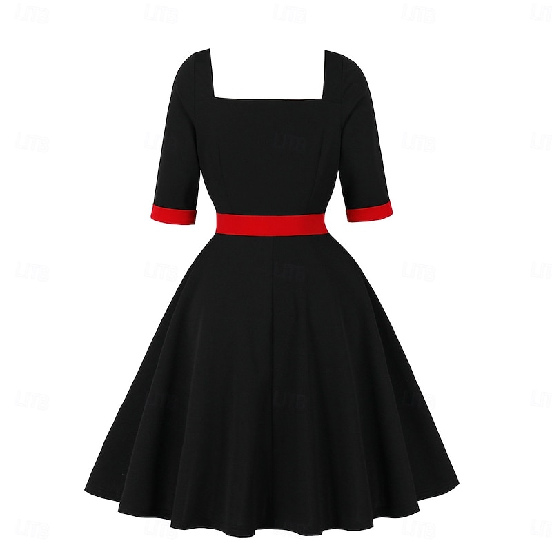 Elegant Vintage 1950s Dress Fit and Flare Fancy Dress Women's Christmas Carnival Valentine's Day Party Casual Adults Spring & Summer2