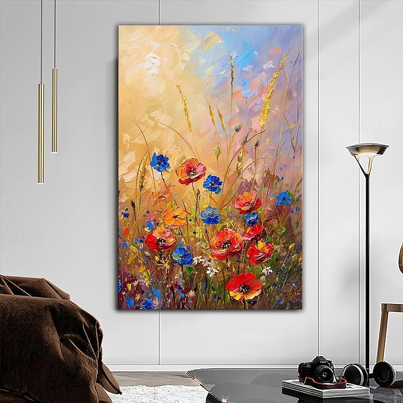 Handmade Oil Paintings Canvas Wall Art Decoration Modern Abstract Flowers Plants Fresh Charming Scenery for Home Decor Rolled Frameless Unstretched Painting3