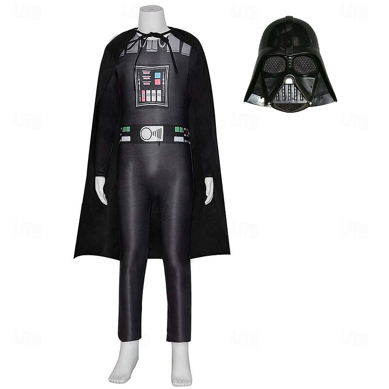 Darth Vader Stormtrooper Mask Costume Bodysuits Adventure Movie Cosplay Movie Cosplay for Men's Boys' Kid's Adults' Halloween Carnival World Book Day Performance School Event Dress Up2