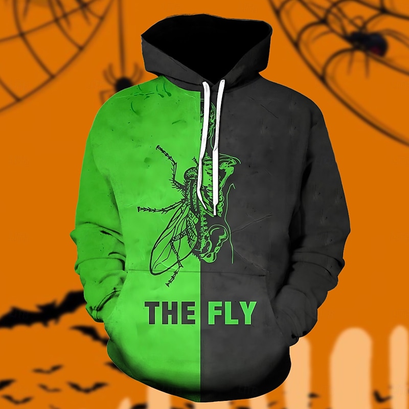 The Fly Hoodie Pullover Character Graphic For Men's Women's Unisex Adults' Halloween Carnival 3D Print Performance Party2
