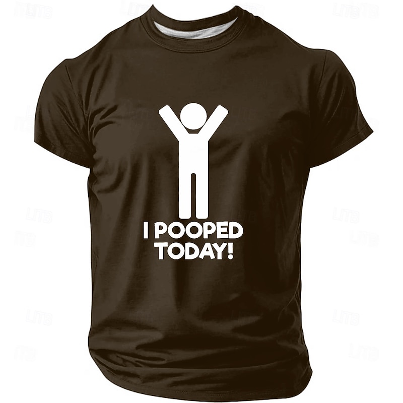 Men's Funny I POOPED TODAY! Graphic T-Shirt Short Sleeve4
